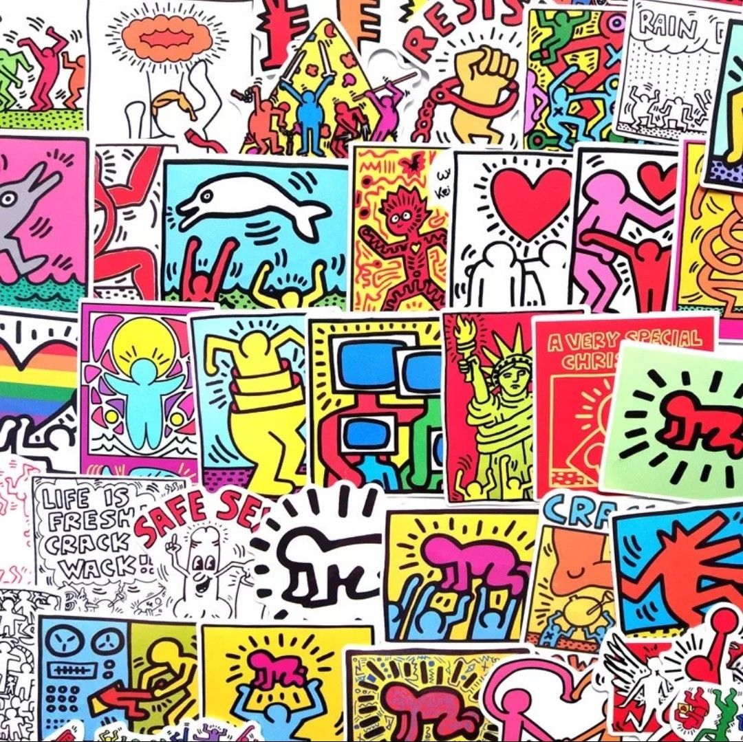 キースヘリング ステッカー 【50枚】　現代アート　キース　近代アート　シール　Keith Haring　芸術　ポップアート