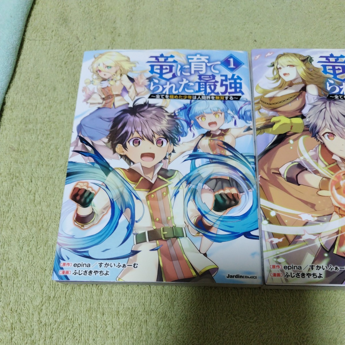 中古コミック 　竜に育てられた最強 ～全てを極めた少年は人間界を無双する～　1&2巻_画像2