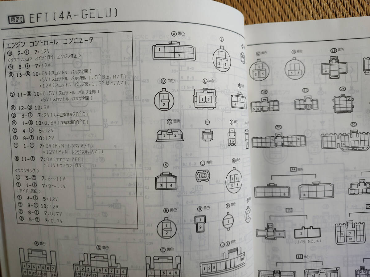 ★☆★カローラ レビン スプリンター トレノ 修理書・配線図 4AGエンジン修理書 4冊セット CE80 EE80 AE80 AE81 AE82 AE85 AE86 4A-GEUの画像6