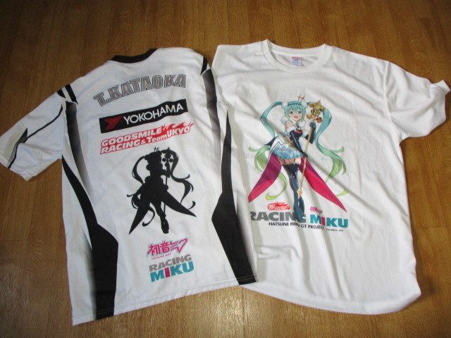 グッドスマイルレーシング 初音ミク・F1・スーパーGT・チームドライＴシャツ 極美中古 サイズ3L＆XXL 2着 ヨコハマタイヤの画像1