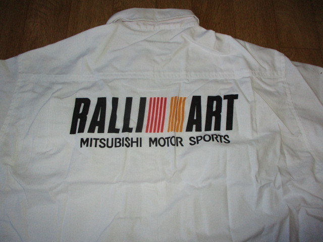 三菱ラリーアート・日石パリダカ　当時物　サイズM　スタッフ・クルー用ピットシャツ　新同美中古　WRC・ランサーエボリューション_画像6