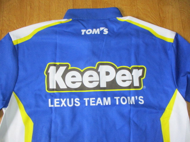 KEEPER　トヨタ TOM'S＆Team レクサストムスレーシングチーム　スタッフ・ピットドライシャツ　新同美中古　L　TRD・ZENTスーパーGT・F1_画像2