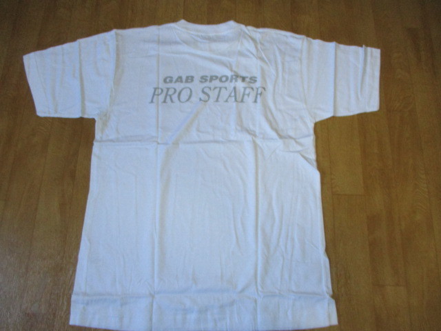 GAB モータースポーツ・レーシング・ビンテージ　デカロゴ　Tシャツ　サイズL　未使用　デッドストック　ショック・スーパーGT・ニスモ _画像2