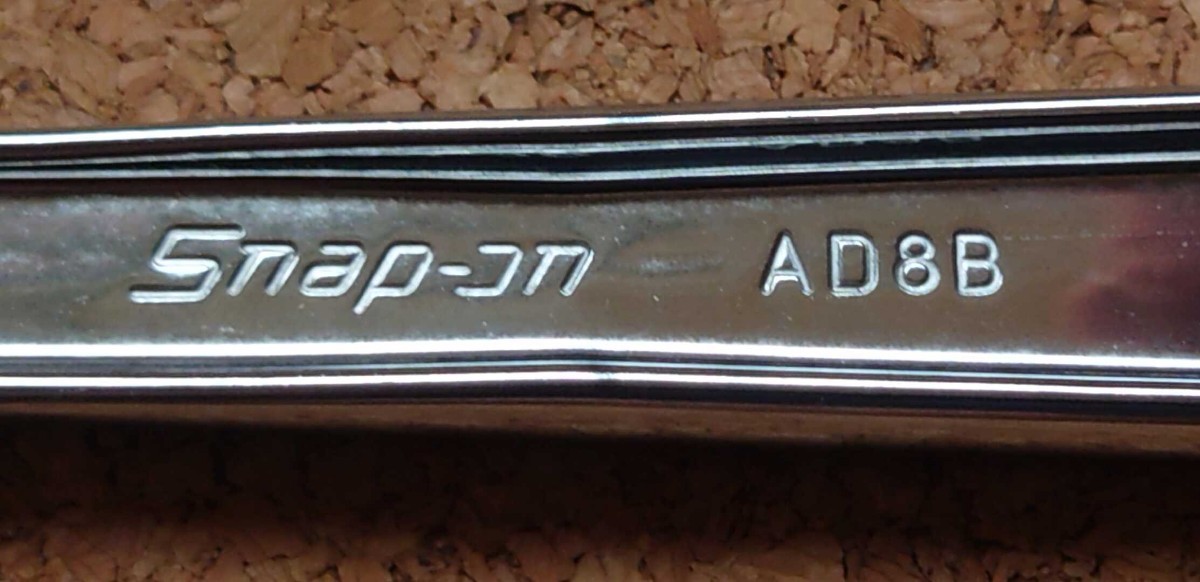 Snap-on AD8B アジャスタブルレンチ スタンダード 200mm スペイン製 比較的良好 モンキーレンチ スナップオン _画像3