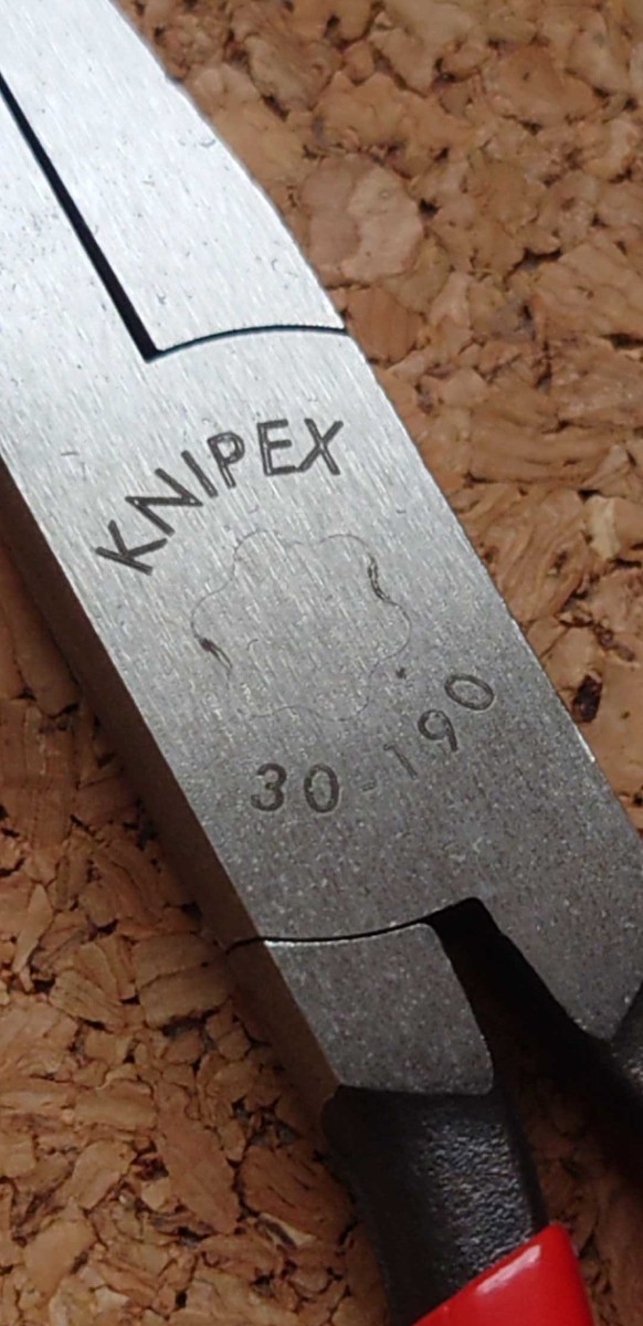 KNIPEX 30-190 ロングノーズプライヤー ダックビルタイプ 希少モデル ドイツ製 比較的良好 ラジオペンチ クニペックス_画像3