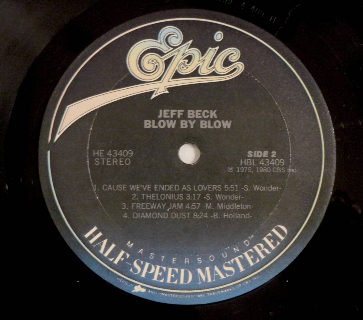JEFF BECK ジェフ・ベック／BLOW BY BLOW　高音質・米国MASTER SOUND HALF-SPEED 　廃盤 美盤！_画像8