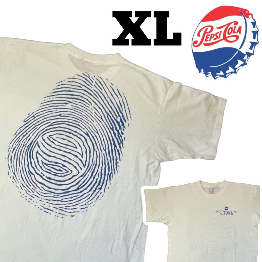 【希少プリント】90s Pepsi プロモ 指紋Tシャツ　ＸＬ 激レア