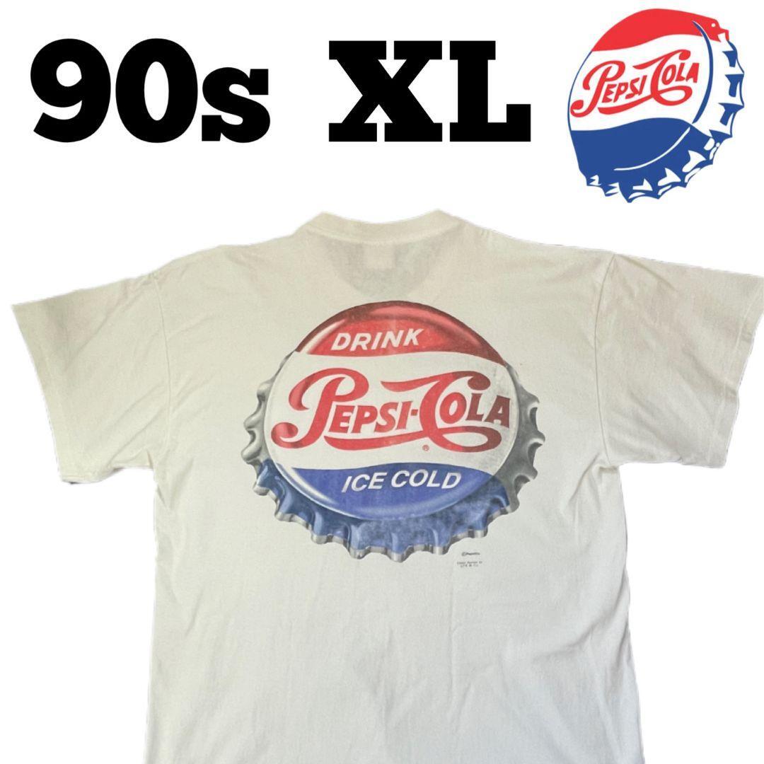 【激レア】1990s ヴィンテージ ペプシ Tシャツ 王冠 大判プリントXL_画像1
