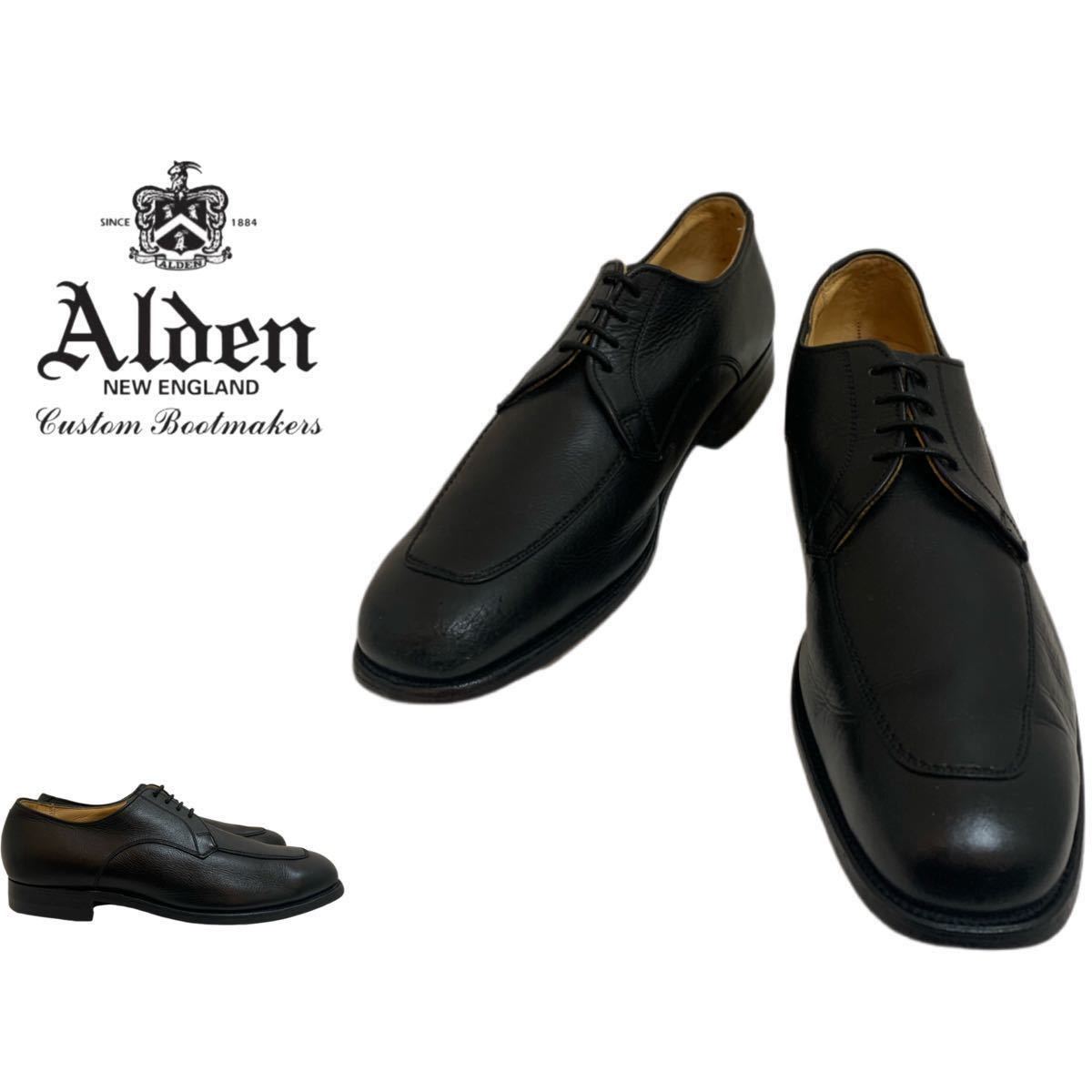 Alden Vintage Alden Vintage Old Logo 80-90S Mockto U Chip Apron Bee Leather Shoes Black 10 B/D Archive