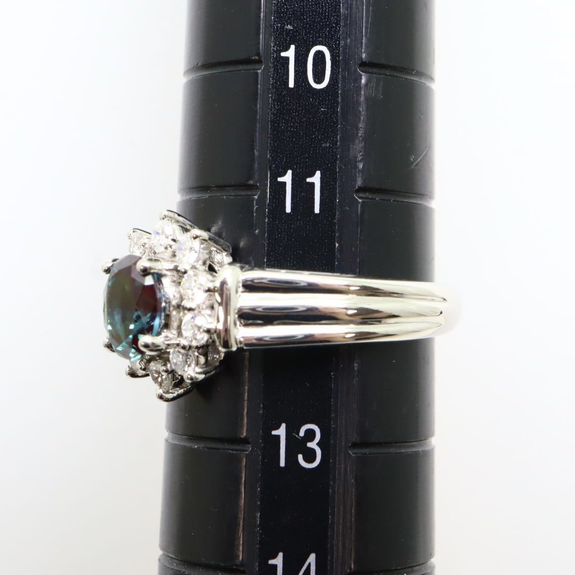＊CrescentVert(クレサンベール)Pt900アレキサンドライト/天然ダイヤモンドリング＊m 約7.6g 約12号 diamond jewelry 指輪 ring ED4/EE5_画像8