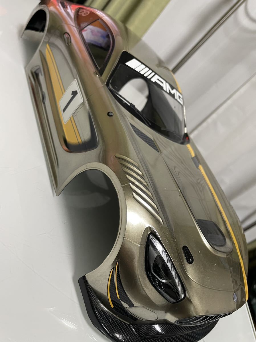 タミヤ TAMIYA 1/10 メルセデスAMG GT3 スペアボディ 塗装済 未走行 ボディ穴なし_画像1