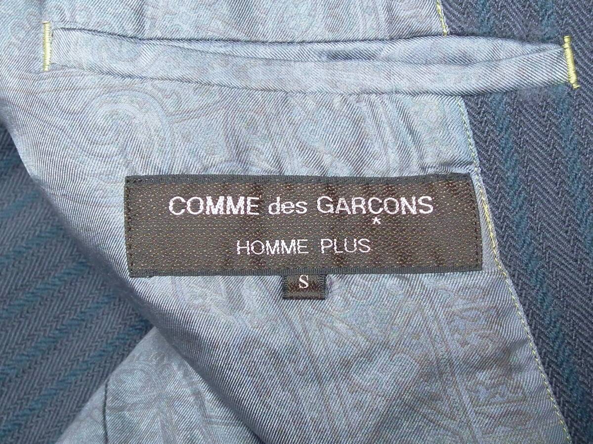 ワケアリ格安 コムデギャルソンオムプリュス 折柄ストライプ ジャケット デカ襟 AD1999 COMME des GARCONS HOMME PLUS アーカイブ 90s Y2Kの画像4