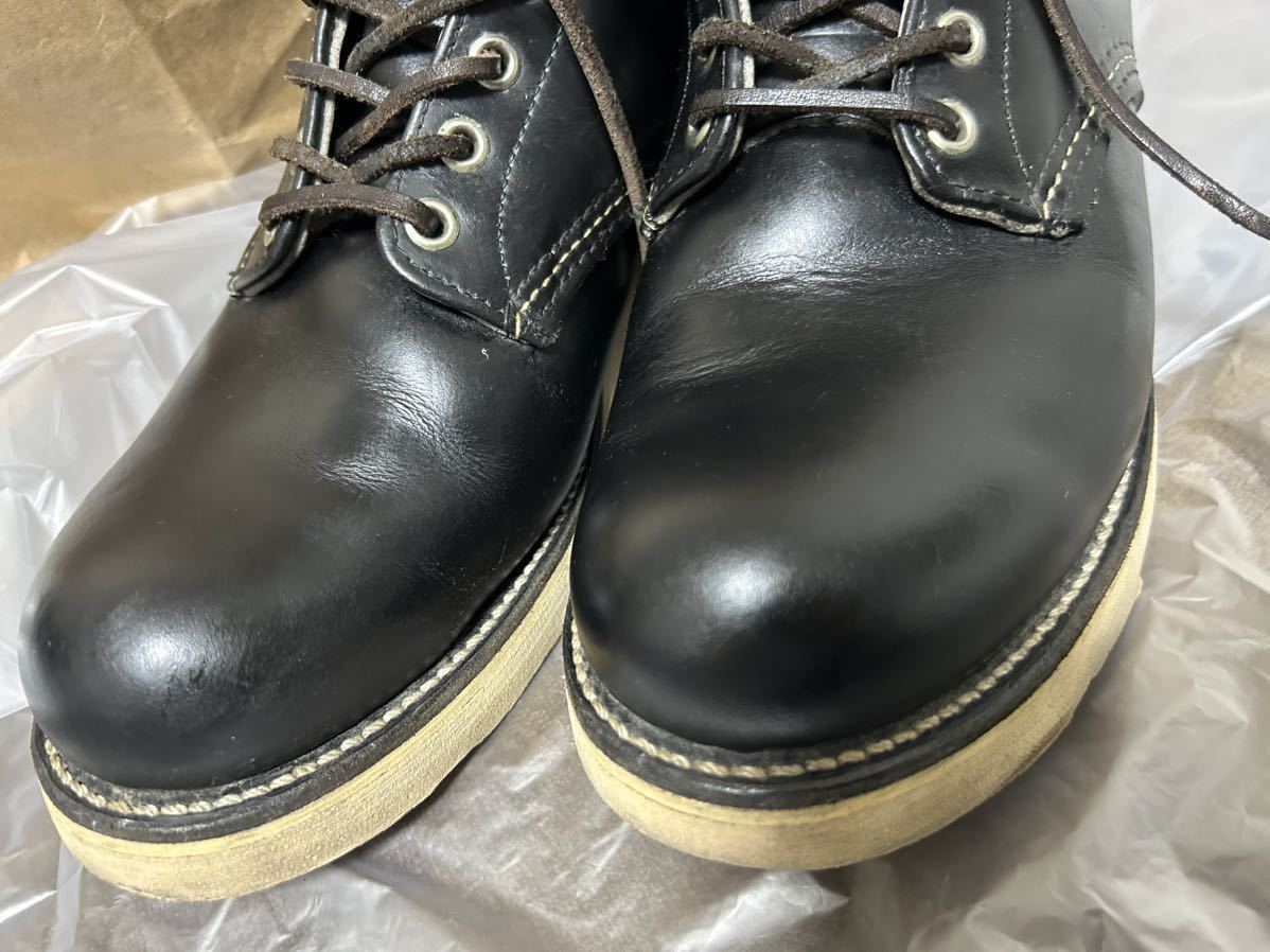 RED WING レッドウィング 8165 プレーントゥ　犬タグ ブラック　1998年製　9D USA製　27.0 ㎝_画像2