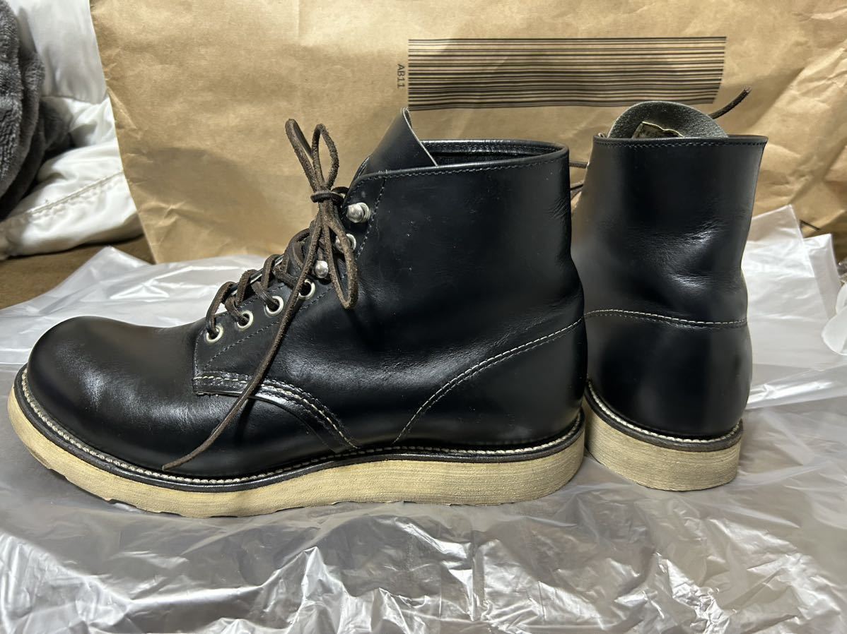 RED WING レッドウィング 8165 プレーントゥ　犬タグ ブラック　1998年製　9D USA製　27.0 ㎝_画像3