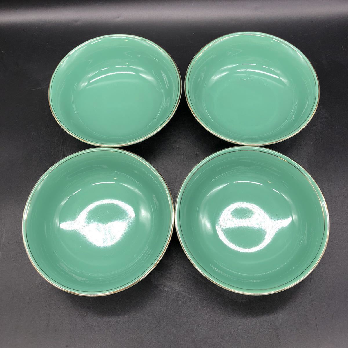 小鉢4個セット　青磁　小鉢　小皿　食器　陶磁器　　鉢皿　W7-3_画像2