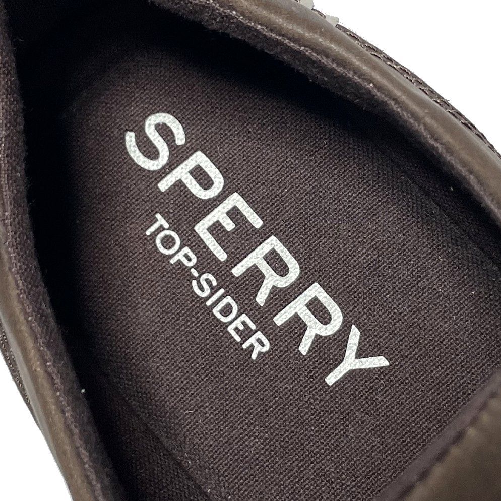 訳未使用 SPERRY TOP-SIDER スペリー トップサイダー STRIPER 2 LTT LEATHER レザー スニーカー US:8 CM:26.0 濃茶 デッキシューズの画像10