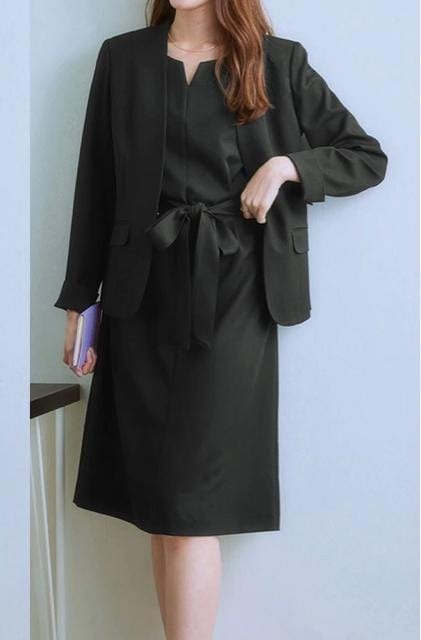  new goods *5L black series plain no color jacket & One-piece work . formal .*r323