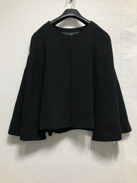 新品☆5L喪服礼服ブラックフォーマル黒マント風アンサンブル☆r445_画像4