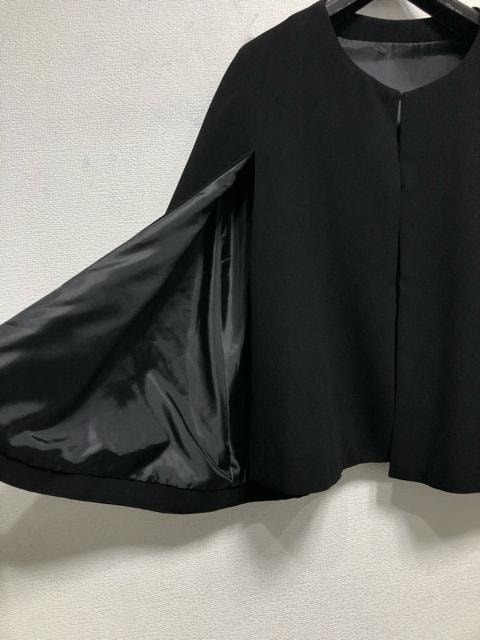 新品☆3L喪服礼服ブラックフォーマル黒マント風アンサンブル☆r784_画像8