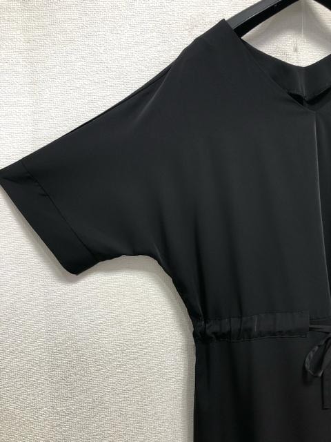 新品☆LLトール♪黒系♪Vネックうす手ロングワンピース♪きれいめにも☆r567_画像4