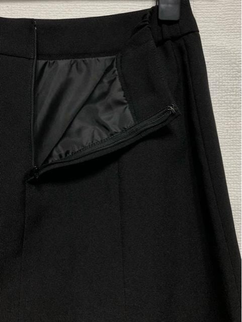 新品☆5号Sプチサイズ黒系無地スカートスーツ洗えるお仕事・通勤☆r414