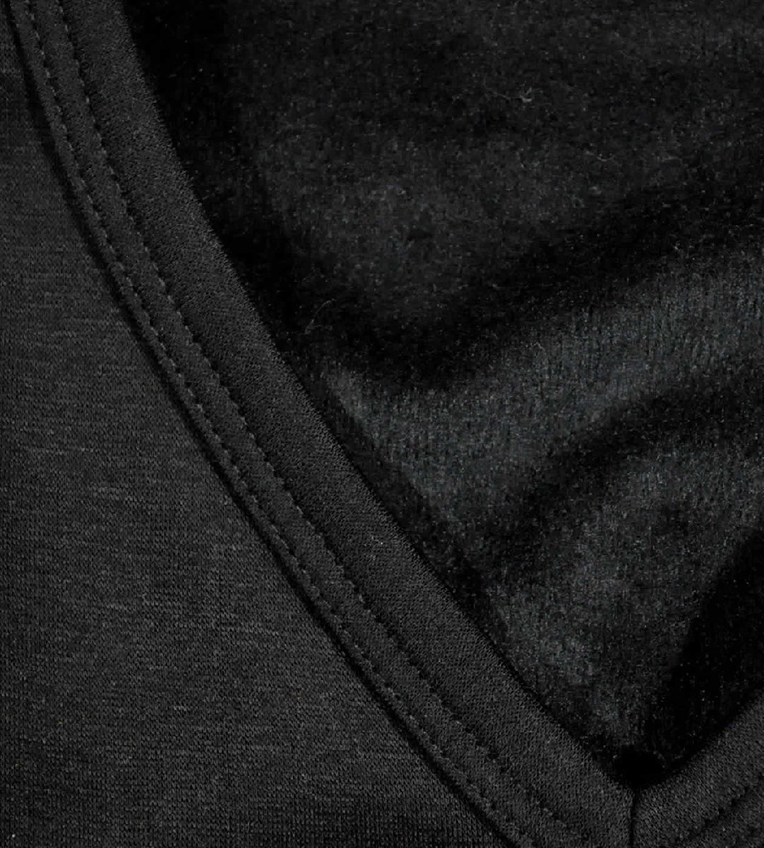 Tシャツ 長袖 シャギーV首 インナー アンダーウエア HEAT WEARでホカホカ メンズ 極 Ｍサイズ 黒 S89001 　_画像4
