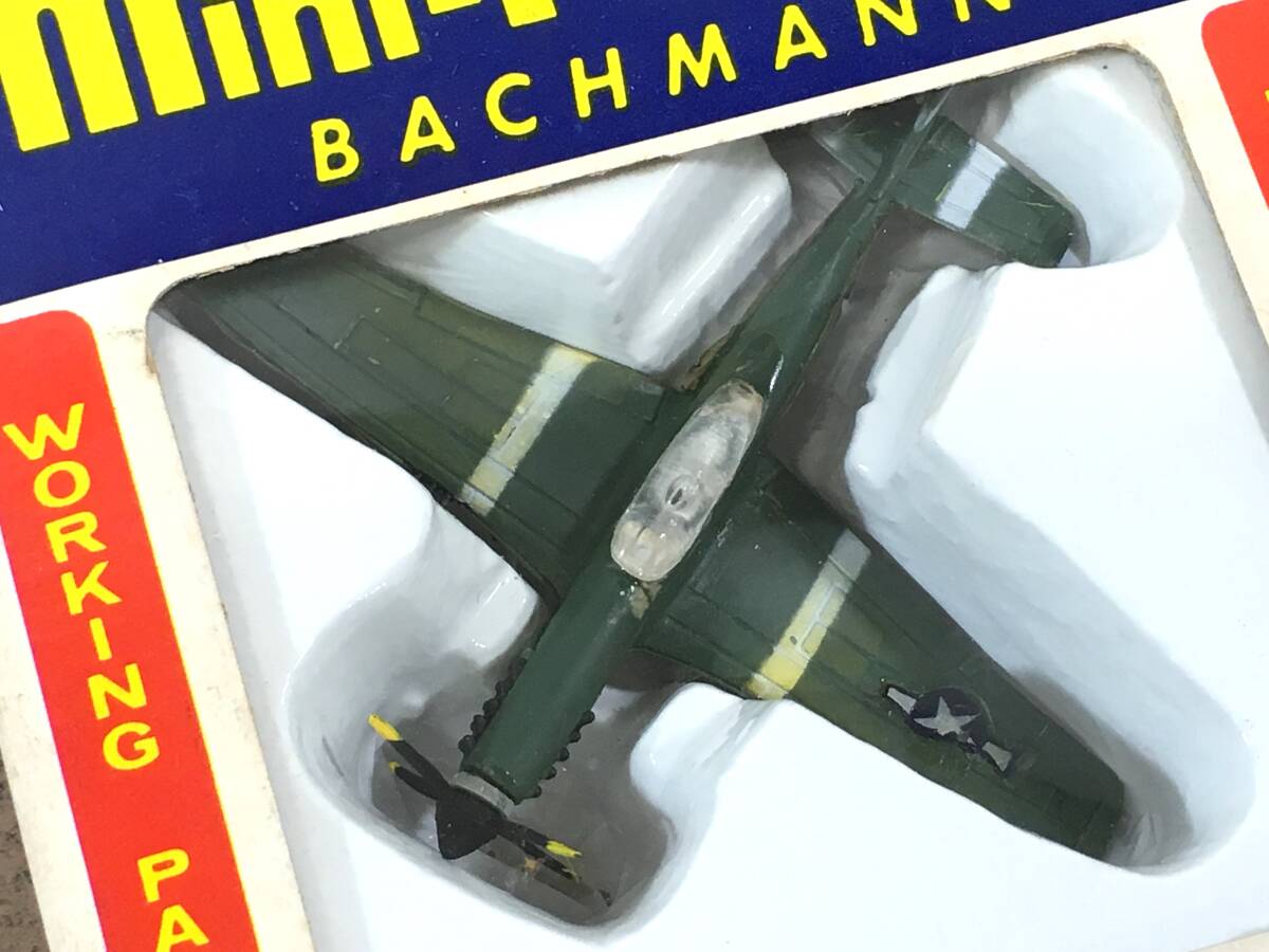 ☆旧トミー バックマン ミニプレーン マスタング「MUSTANG P-51」香港製 TOMY BACHMANN Mini-Planes 戦闘機 1970年代♪_画像2