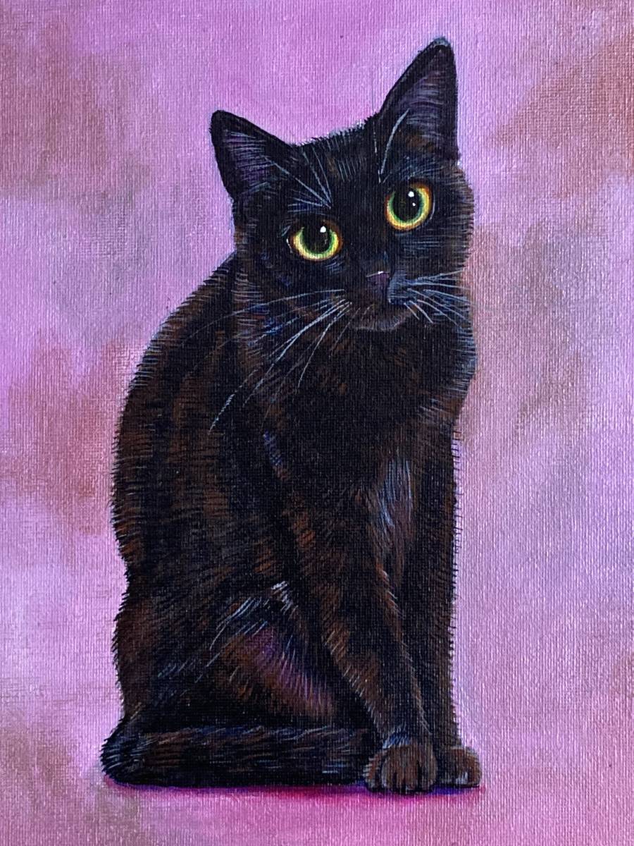 Yahoo!オークション - 黒猫の絵 オリジナル 一点物 アクリル画 Yahoo!オークション - 黒猫の絵 オリジナル 一点物 アクリル画