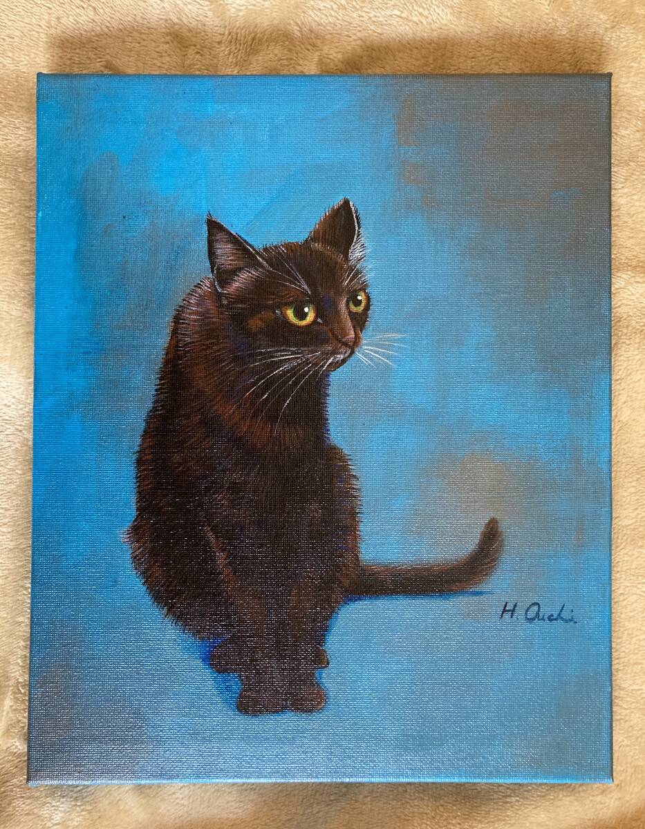 Yahoo!オークション - 黒猫の絵 オリジナル 一点物 アクリル画 Yahoo!オークション - 黒猫の絵 オリジナル 一点物 アクリル画