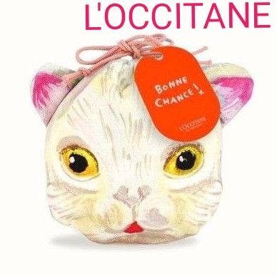 L'OCCITANE　招き猫アップルマロンシア ハンドクリーム(30ml)&招き猫巾着ポーチ　新品