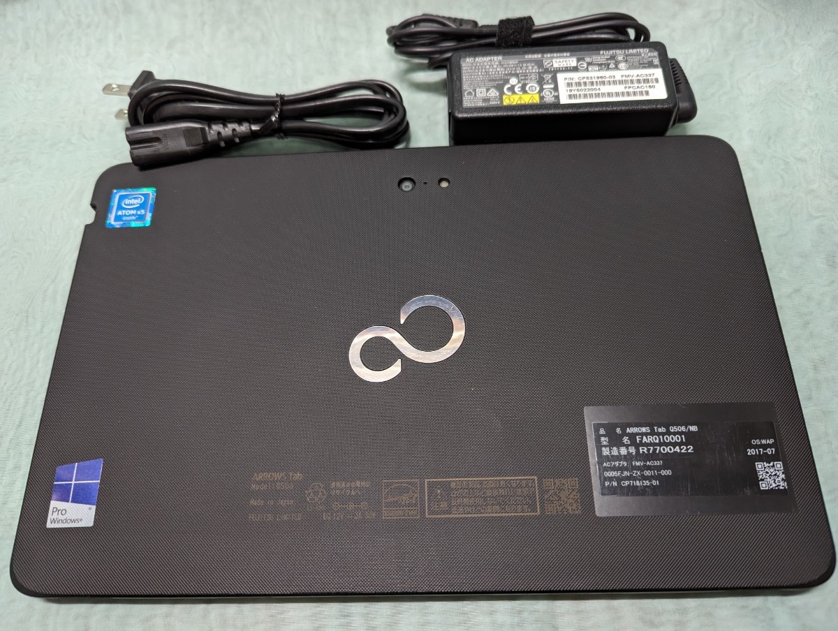 Fujitsuタブレット-ARROWS Tab Q506/NB（Windows 10) /64GB/ペン無し_画像9