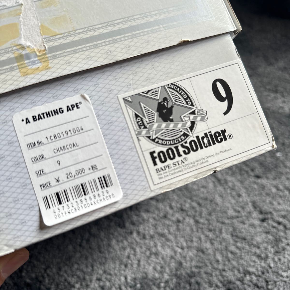 グレークロコA BATHING APE BAPE STA(ベイプスタ) ベイプ US9 27 グレークロコA BATHING APE BAPE STA(ベイプスタ) ベイプ US9 27