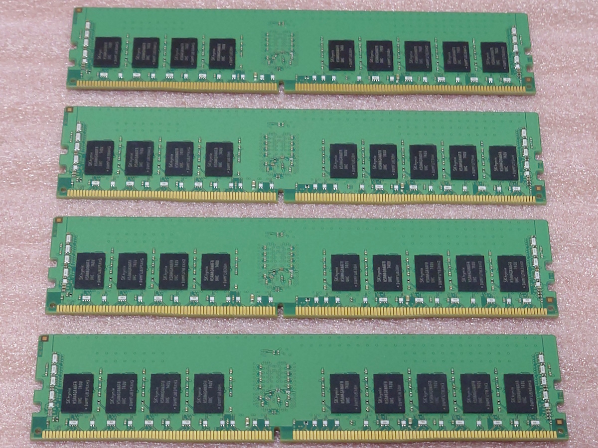 ◇SK hynix HMA41GR7AFR4N-UH 4枚セット - PC4-19200/DDR4-2400/PC4-2400T ECC REG/Registered 288Pin DDR4 RDIMM 32GB(8GB x4) 動作品_画像2