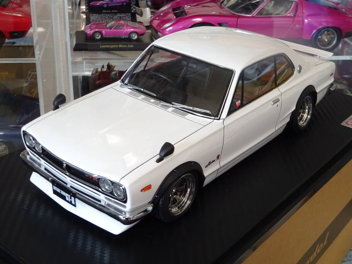 ☆IG3235☆1/18 日産 スカイライン 2000 GT-R KPGC10 ホワイト☆ハコスカ☆イグニッションモデル ignition model☆Skyline 2000 GT-R☆の画像7