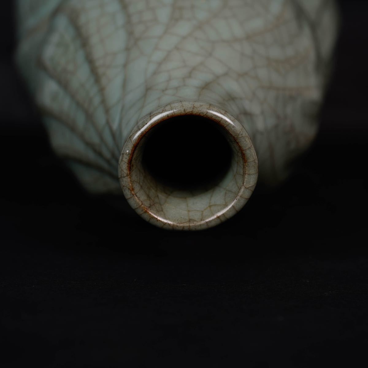 【後】GF011 青磁葫蘆瓶 古美術 骨董品 古玩 時代物 古道具 中国美術品 朝鮮美術品 日本美術品_画像2