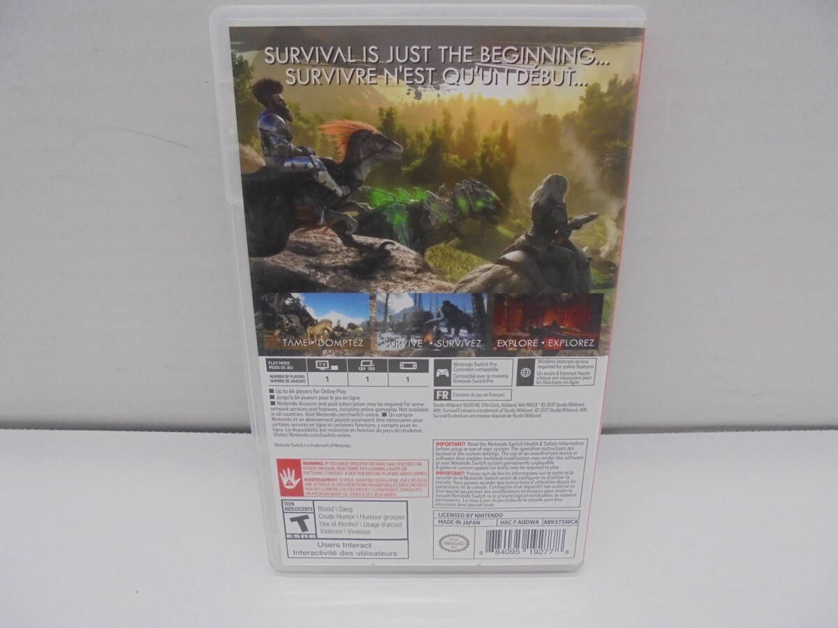 7747・Nintendo Switch/スイッチ ARK : Survival Evolved 北米版 日本語選択可能 中古品_画像2