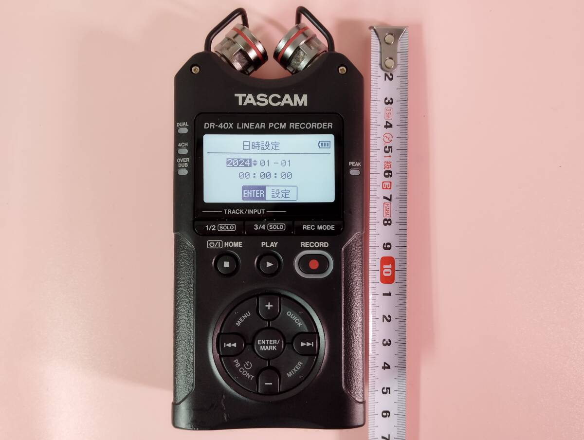 動作美品 ♪ TASCAM オーディオレコーダー DR-40X 録音 ASMR マイク 高性能 レコーディング 弾いてみた Youtube_画像2