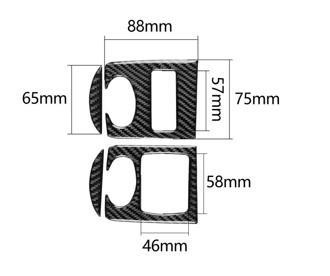 アウディ TT TTRS 8J 　右ハンドル用 ドアウィンドウ　スイッチ　ボタンフレーム ステッカー パネル カバー カーボン柄　2006-2015年_画像4