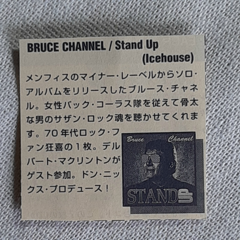 Bruce Channel「STAND UP」＊メンフィスのマイナーレーベルからリリースしたテキサス出身の白人シンガー ＊1995年リリース・ソロアルバムの画像7