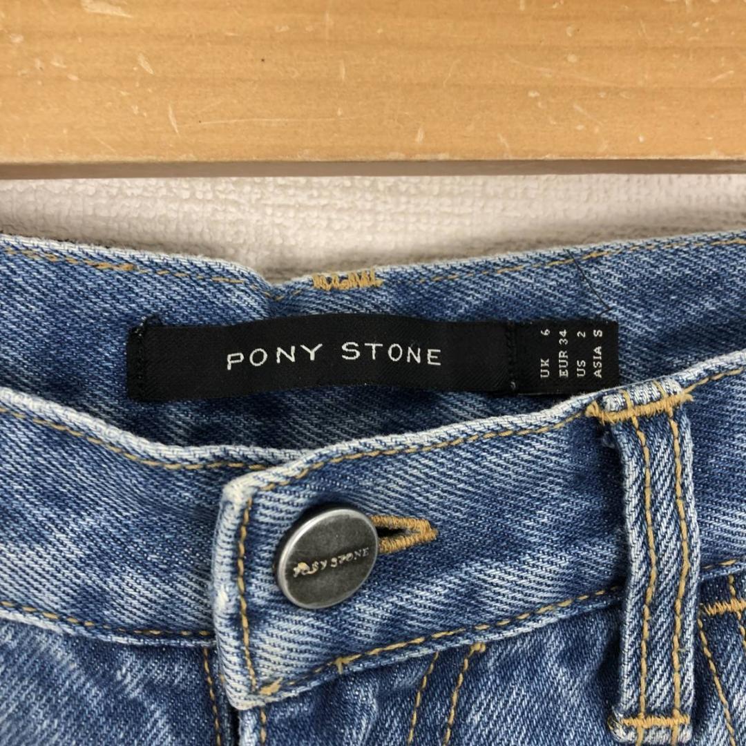 PONY STONE ポニーストーン ダメージ加工 クラッシュ加工 デニムパンツ ジーンズ S 10088182_画像8