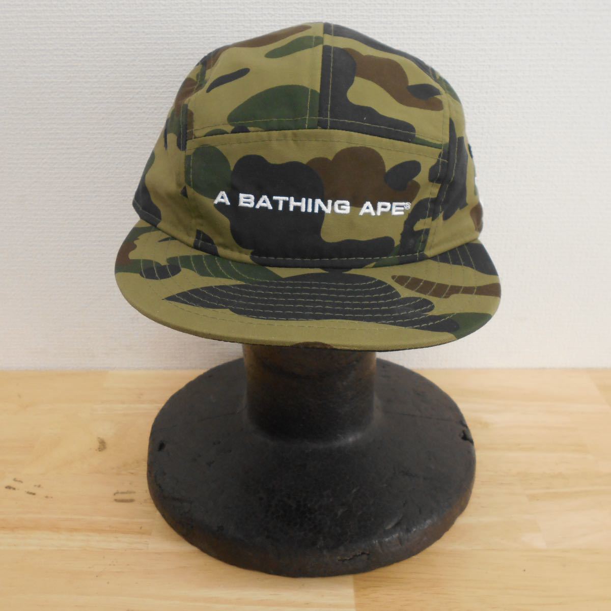 A BATHING APE × NEW ERA アベイシングエイプ ニューエラ 001CPH301015X キャップ 帽子 迷彩 カモ ロゴ ナイロン F 10114435_画像2