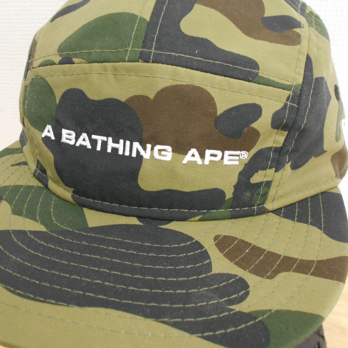 A BATHING APE × NEW ERA アベイシングエイプ ニューエラ 001CPH301015X キャップ 帽子 迷彩 カモ ロゴ ナイロン F 10114435_画像7