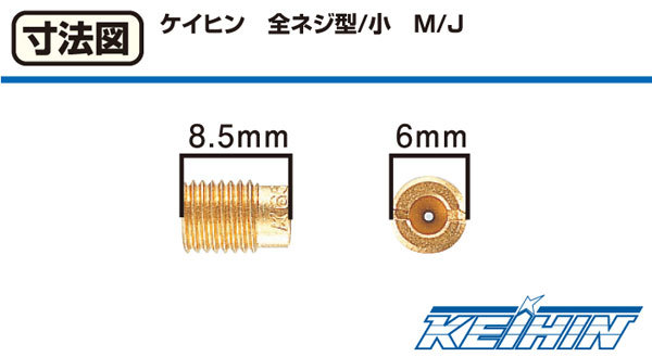 キタコ KITACO メインジェット M/J （ケーヒン全ネジ型/小） #90 1個入り 450-3040900_画像2