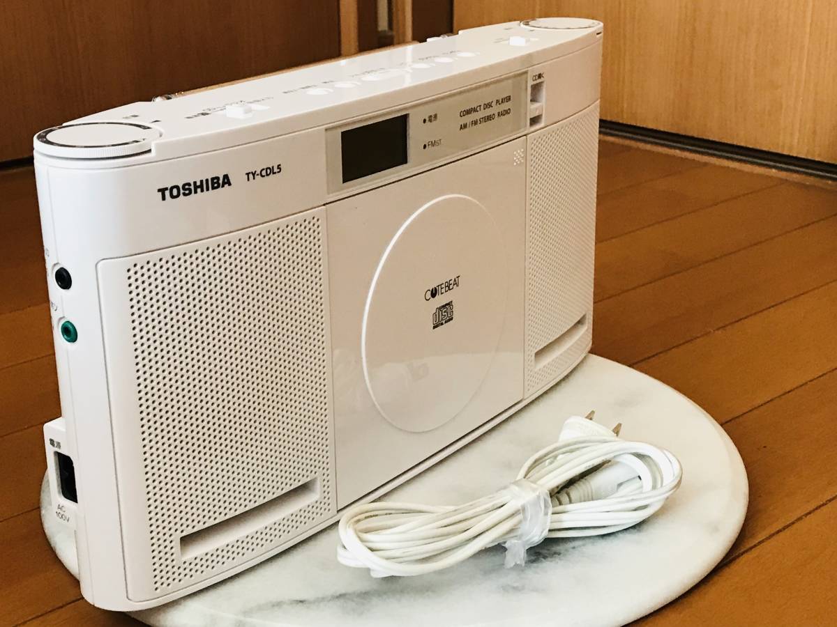 ★良品★TOSHIBA CDラジオ　TY-CDL5 ACケーブル付★即決★_画像3