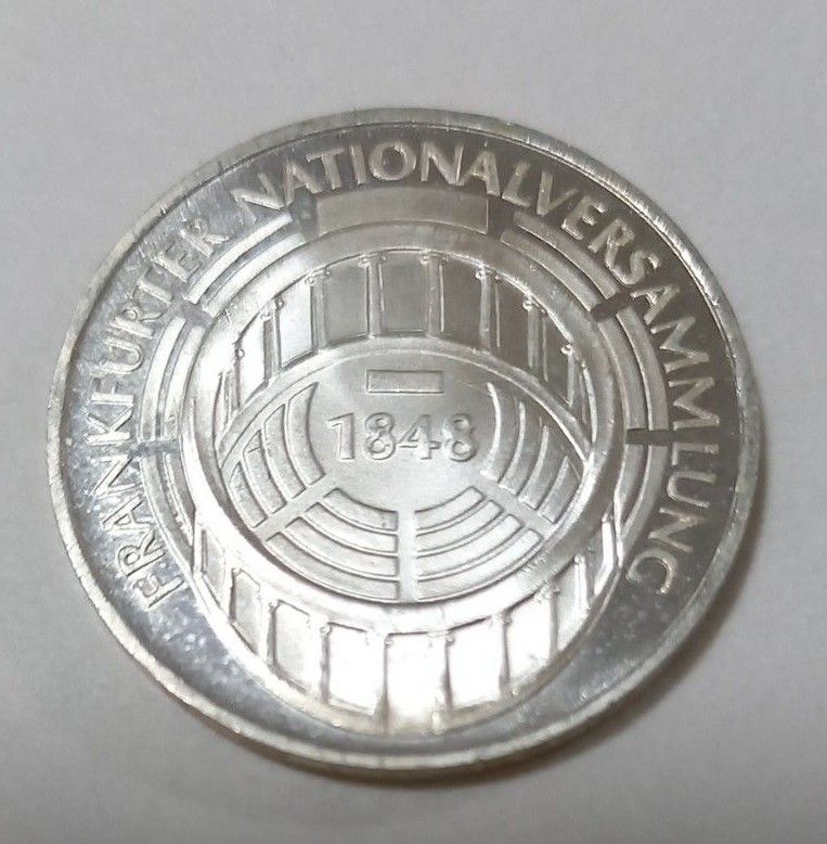ドイツ　5マルク　銀貨　フランクフルト国民会議　1973年