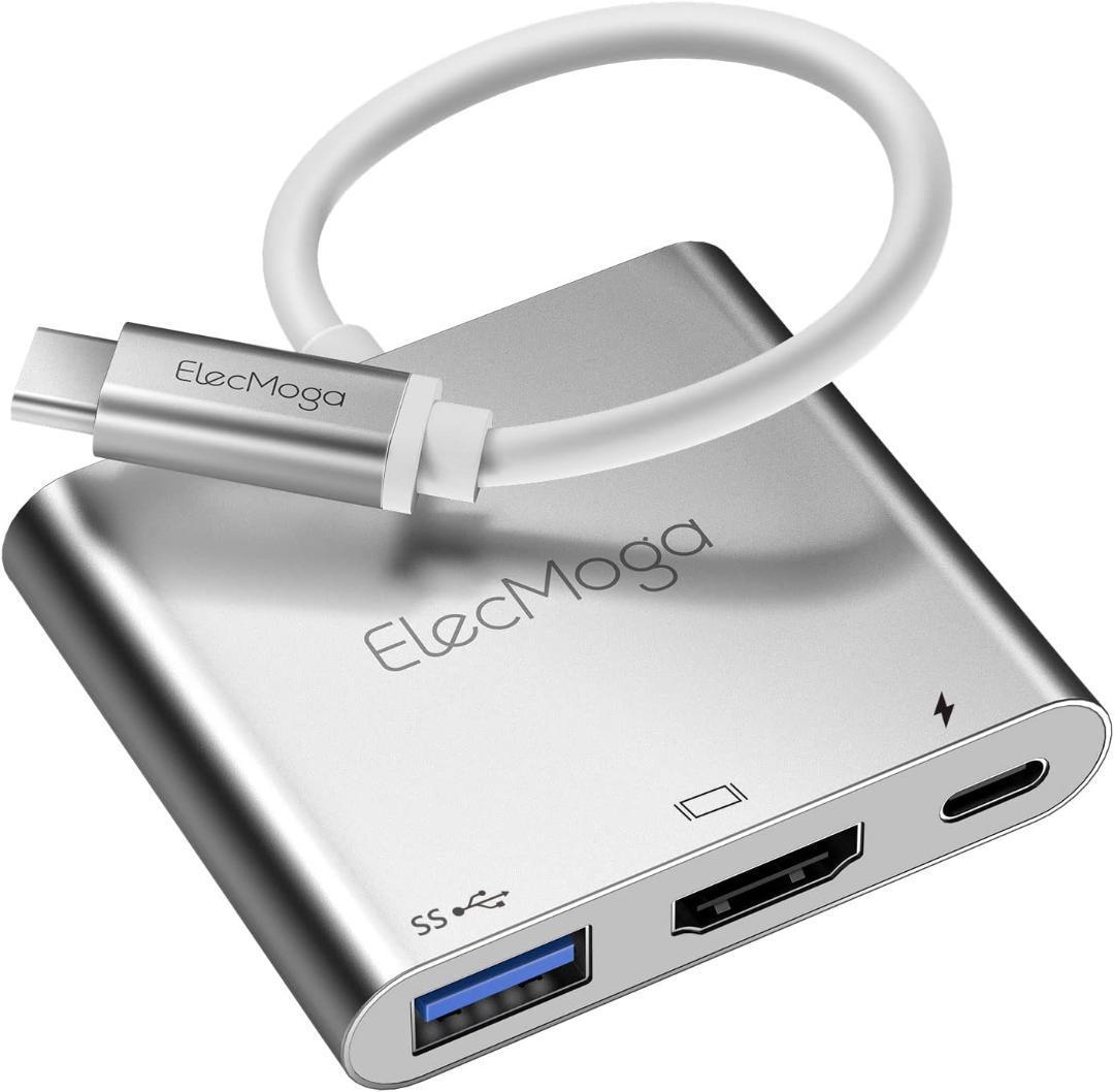 ElecMoga Type-C - HDMIアダプター 4K USB3.0 + USB-C 高速充電ポートコンバーター Macハブ MacBook Pro Air iPad 2020 Chromebook DellXPS_画像8