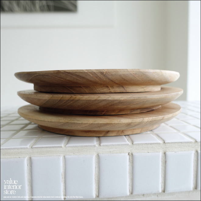 無垢材 丸プレート20cm 取り皿 小皿 パンプレート 木製食器 木の皿 ウッドディッシュ プレート お皿 洋食器 チーク材の画像7