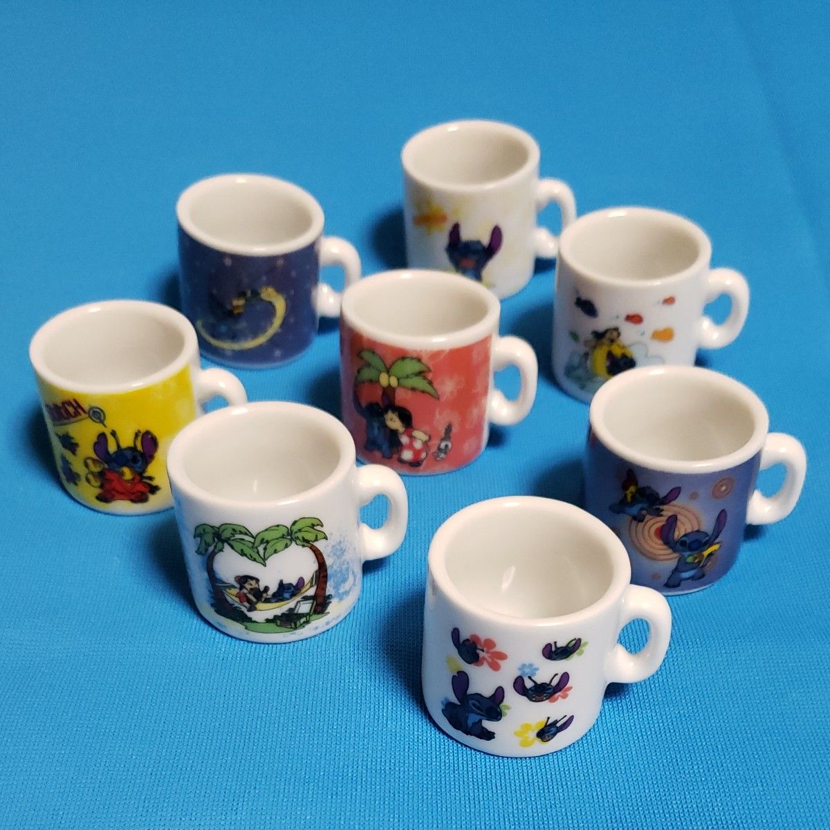 Disney スティッチ ミニマグカップ 8個セット 陶器 せともの Disney スティッチ ミニマグカップ 8個セット 陶器 せともの