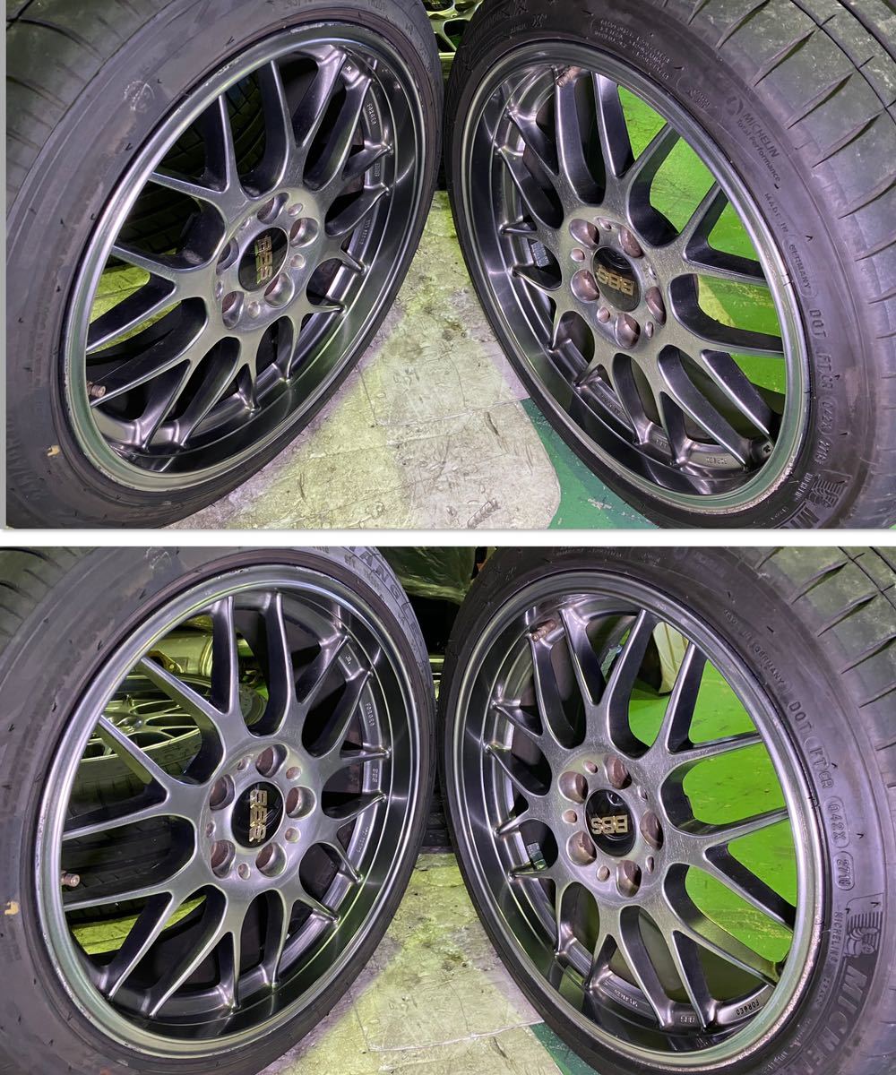 軽量 鍛造 BBS RG-R RGR RG753 8J +35 RG704 9J +42 PCD114.3 5H FORGED 18インチ ダイヤモンドブラック タイヤセット 深リム の画像7