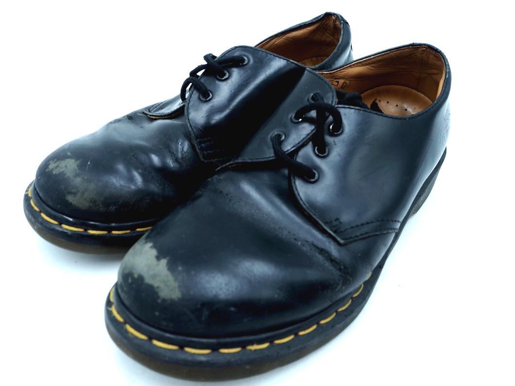 Dr.Martens ドクターマーチン スチールトゥ ３ホール レザー シューズ sizeUK6（25cm）/黒 ■■ ☆ eba1 メンズ_画像1